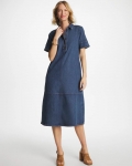 Chicos Button Front Denim Dress - CAYMAN INDIGO Chicos Button Front Denim Dress - CAYMAN INDIGO