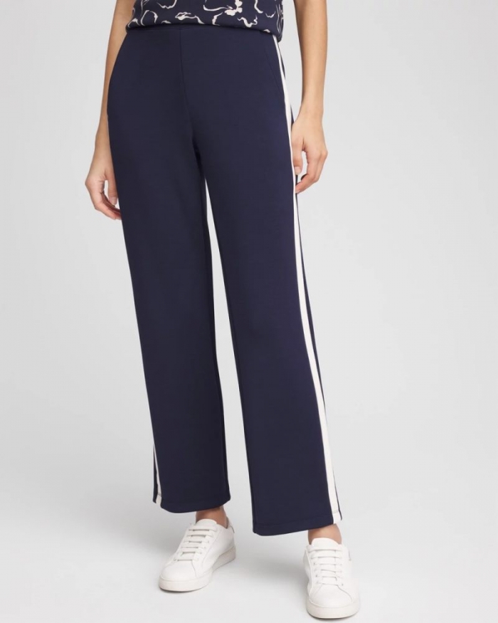 Chicos Zenergy® Striped Scuba Pants - CLASSIC NAVY