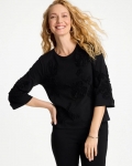 Chicos Soutache Elbow Sleeve Tee - BLACK Chicos Soutache Elbow Sleeve Tee - BLACK