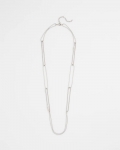 Chicos Long Silver Ball Chain Single Strand - SILVER