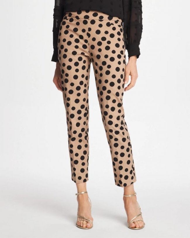 Chicos Global Dot Brigitte™ Crop - CATTAIL BROWN