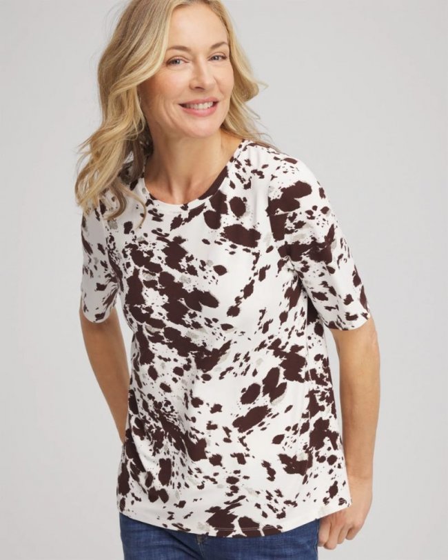 Chicos Touch of Cool™ Pampas Pony Tee - ECRU