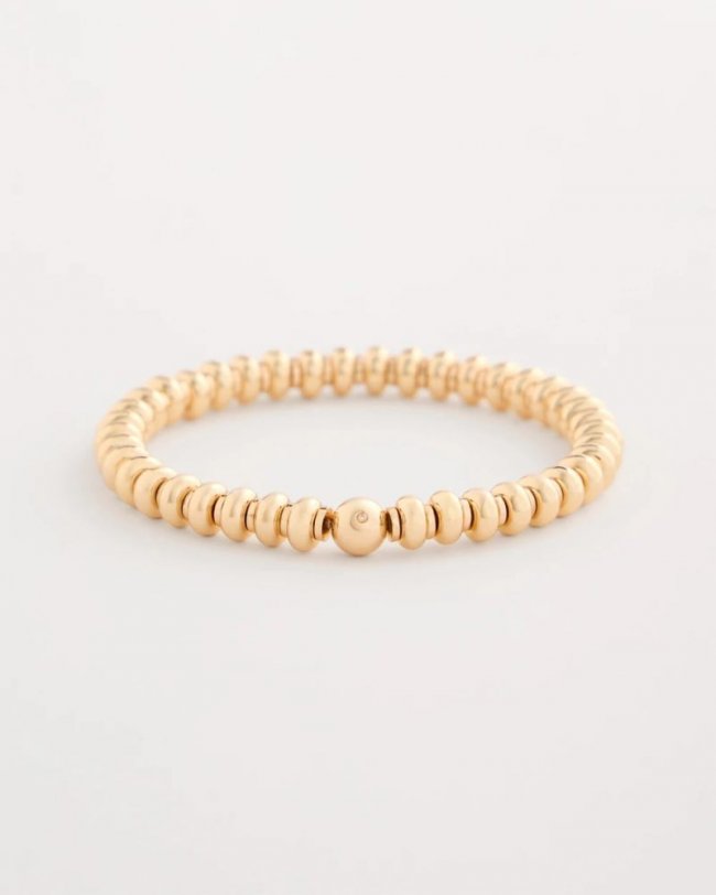 Chicos Goldtone Rounded Stretch Bracelet - GOLD Chicos Goldtone Rounded Stretch Bracelet - GOLD
