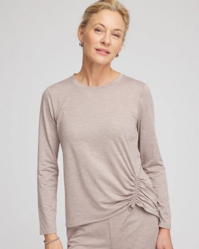 Chicos Zenergy® Cloud Asymmetrical Top - ROCKY MOUNTAIN