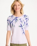 Chicos Ella Short-Sleeve Orchid Sweater - ORCHID MIST Chicos Ella Short-Sleeve Orchid Sweater - ORCHID MIST