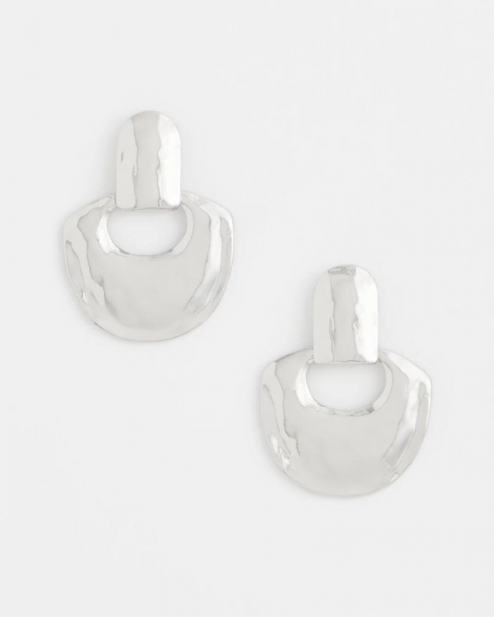 Chicos No Droop® Doorknocker Earrings - SILVER