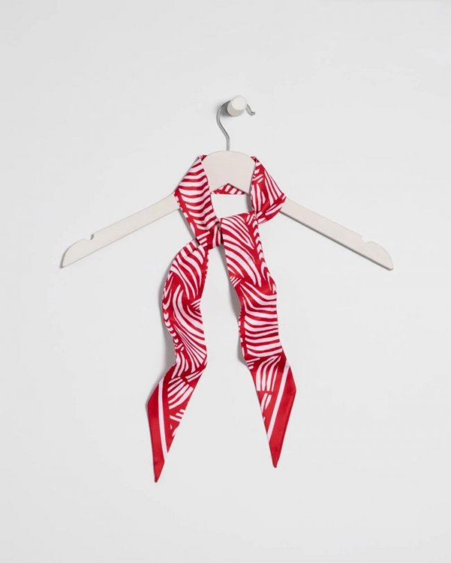 Chicos Printed Skinny Scarf - CHERRY LUSH Chicos Printed Skinny Scarf - CHERRY LUSH