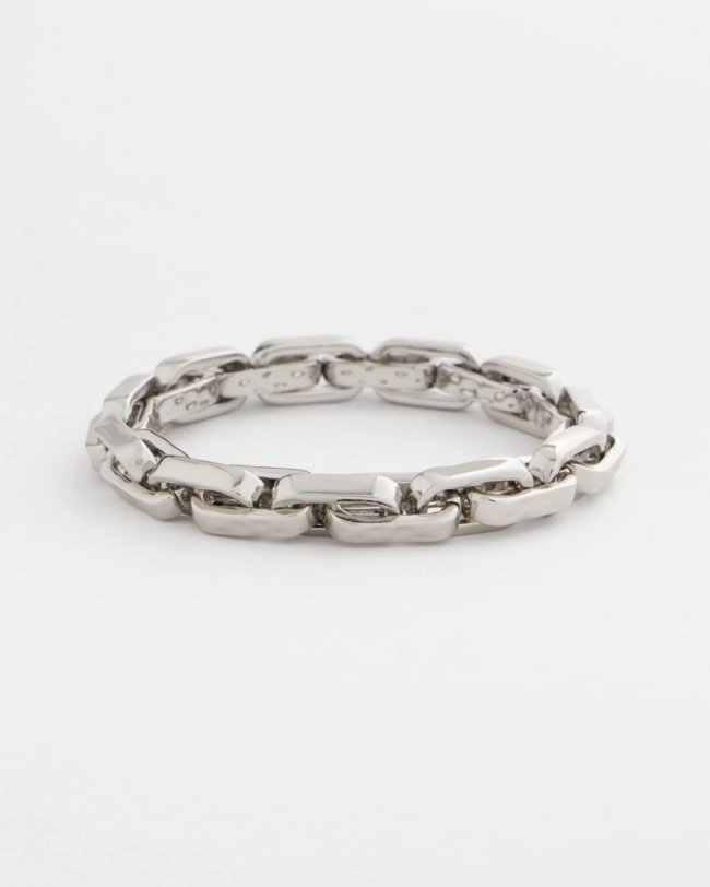 Chicos Silver Link Stretch Bracelet - SILVER Chicos Silver Link Stretch Bracelet - SILVER
