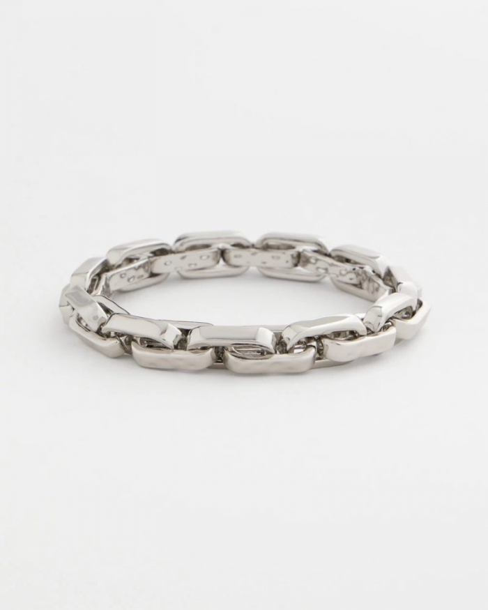 Chicos Silver Link Stretch Bracelet - SILVER