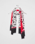 Chicos Lover Girl Woven Oblong Scarf - LOVE LETTER RED Chicos Lover Girl Woven Oblong Scarf - LOVE LETTER RED