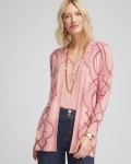 Chicos Tile Open-Front Cardigan - FRENCH BLUSH Chicos Tile Open-Front Cardigan - FRENCH BLUSH