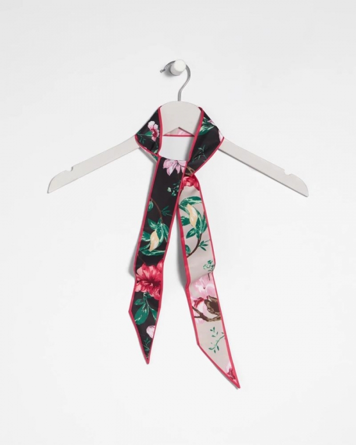 Chicos Kyoto Bloom Skinny Scarf - BLACK