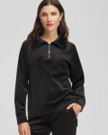 Chicos Zenergy® Velour Pullover - BLACK Chicos Zenergy® Velour Pullover - BLACK