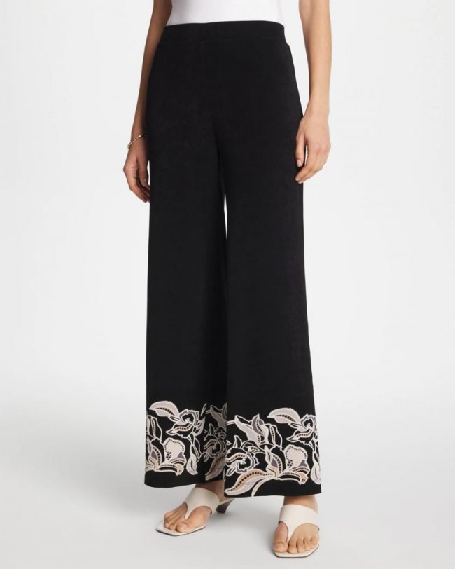 Chicos Travelers™ Border Pants - TRAVELERS BLACK