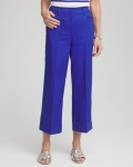Chicos Lightweight Relaxed Straight Cropped Pants - RICH COBALT Chicos Lightweight Relaxed Straight Cropped Pants - RICH COBALT