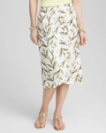 Chicos Linen Midi Wrap Skirt - ALABASTER Chicos Linen Midi Wrap Skirt - ALABASTER