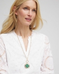 Chicos St. Patrick's Day Single Strand Convertible Necklace - GREEN Chicos St. Patrick's Day Single Strand Convertible Necklace - GREEN