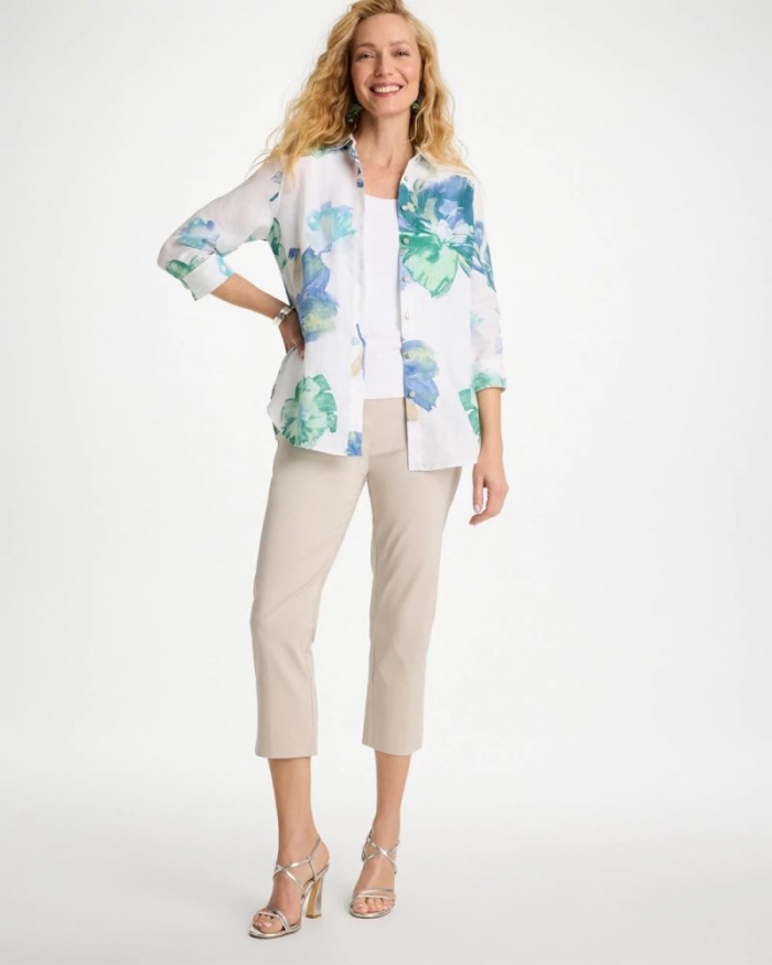 Chicos Brigitte™ Slim Pull-On Crop Pant - SMOKEY TAUPE