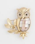 Chicos Goldtone Owl Brooch - GOLD Chicos Goldtone Owl Brooch - GOLD