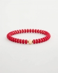 Chicos Red Beaded Stretch Bracelet - RED Chicos Red Beaded Stretch Bracelet - RED