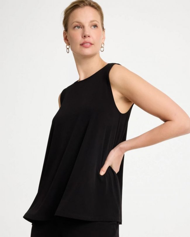 Chicos Travelers™ Knit Swing Tank - BLACK Chicos Travelers™ Knit Swing Tank - BLACK