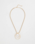 Chicos Pearl and Gold Pendant - PEARL