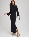 Chicos Travelers™ Button Slit Maxi Skirt - TRAVELERS BLACK Chicos Travelers™ Button Slit Maxi Skirt - TRAVELERS BLACK