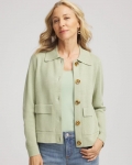 Chicos Button-Front Cardigan Jacket - SAGE MEADOW Chicos Button-Front Cardigan Jacket - SAGE MEADOW