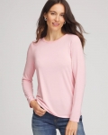 Chicos Mesh-Trim Touch of Cool™ Layering Tee - BLUSHED Chicos Mesh-Trim Touch of Cool™ Layering Tee - BLUSHED