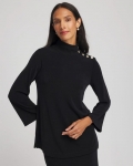 Chicos Travelers™ Button Mockneck Top - TRAVELERS BLACK Chicos Travelers™ Button Mockneck Top - TRAVELERS BLACK