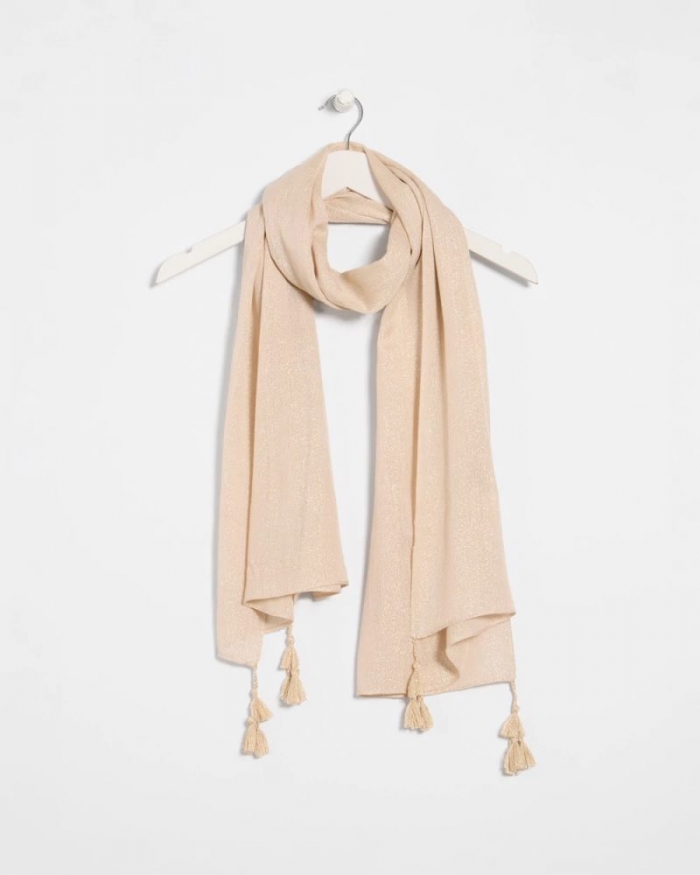 Chicos Lurex Oblong Scarf - NEUTRAL