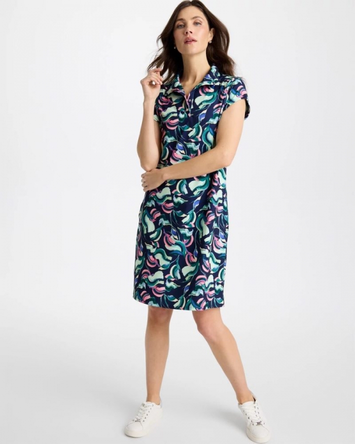Chicos Zenergy® UPF Blooms Polo Dress - BLOSSOM