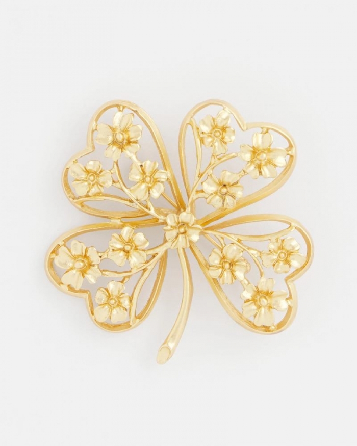 Chicos Clover Brooch - GOLD