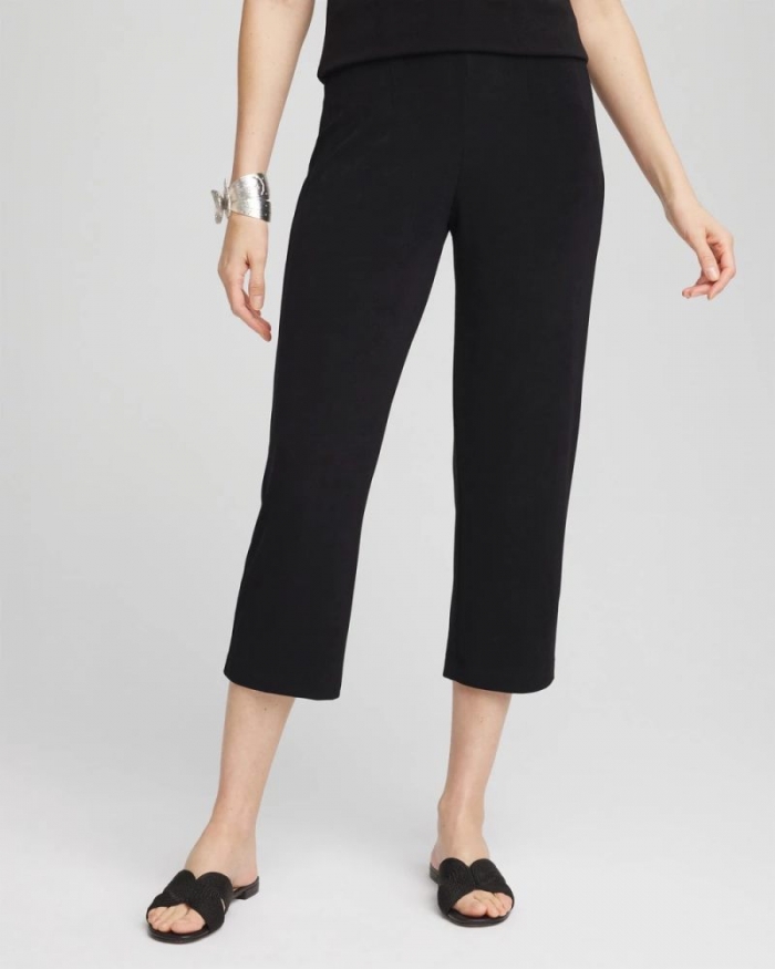 Chicos Travelers™ No Tummy Cropped Pants - TRAVELERS BLACK