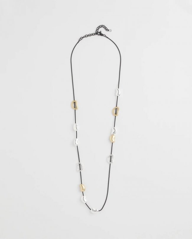 Chicos Mixed-Metal Charm Necklace - MIXED METALS