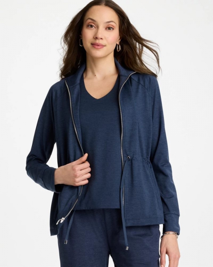Chicos Zenergy® Cloud Mockneck Jacket - PASSPORT BLUE