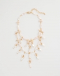 Chicos Chico's Originals Pearl Cluster Bib Necklace - PEARL