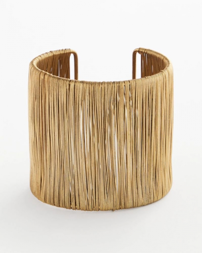 Chicos Textured Gold Cuff - GOLD