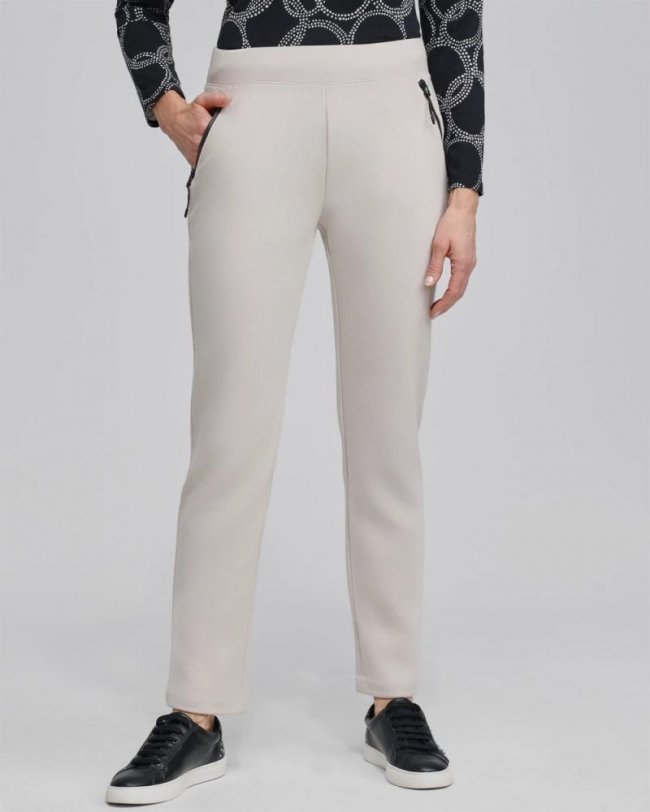 Chicos Zenergy® Double Knit Pants - SMOKEY TAUPE