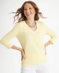 Chicos Cotton Stretch 3/4 Sleeve Tee - GOLDEN HAZE Chicos Cotton Stretch 3/4 Sleeve Tee - GOLDEN HAZE