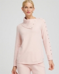 Chicos Zenergy® Luxe Envelope Neck Sweater - ROSE SMOKE