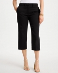 Chicos Emme Sateen Straight Capri Pants - BLACK
