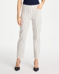 Chicos Pinstriped Brigitte™ Slim Ankle Pants - ALABASTER
