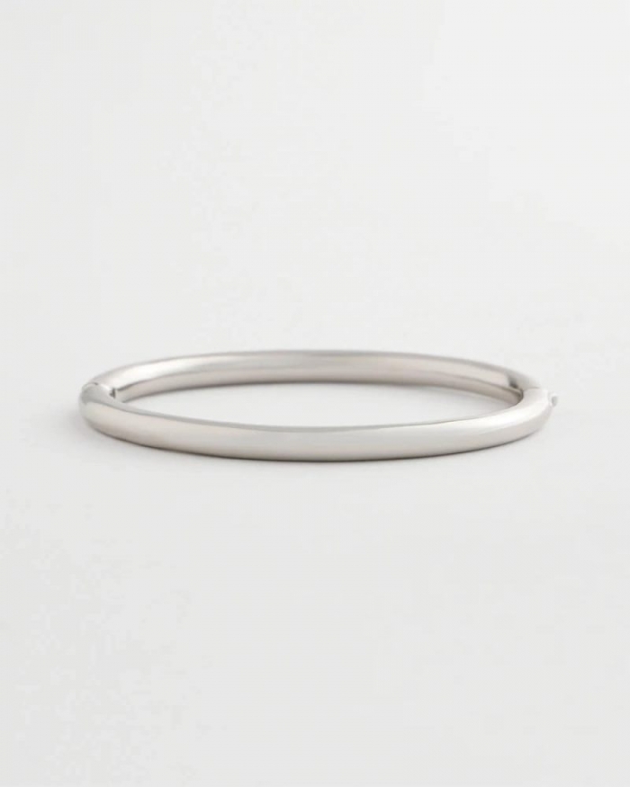Chicos Silver Hinge Bangle - SILVER