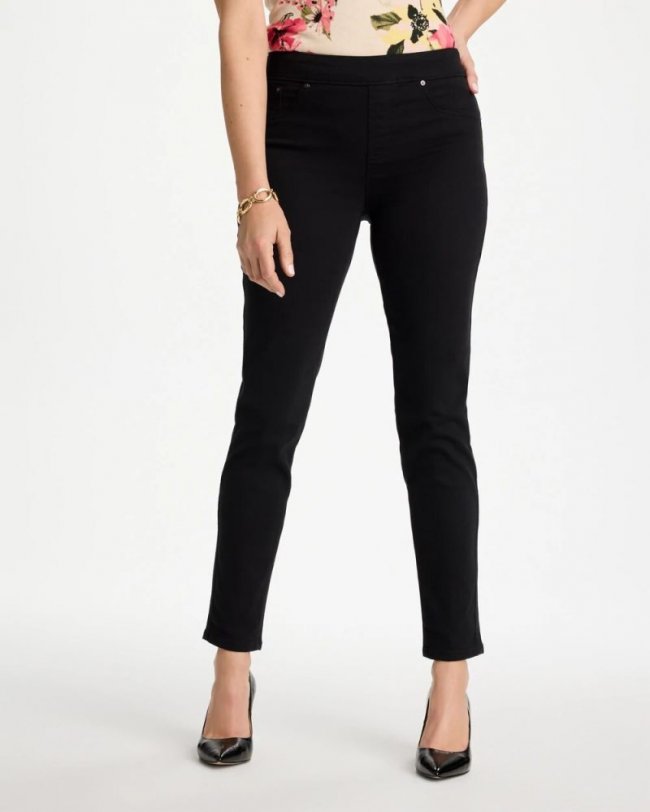 Chicos Modern Pull-On Ankle Jeggings - BLACK