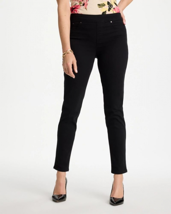 Chicos Modern Pull-On Ankle Jeggings - BLACK