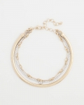 Chicos Mixed Metal Link Triple-Strand Necklace - MIXED METALS Chicos Mixed Metal Link Triple-Strand Necklace - MIXED METALS