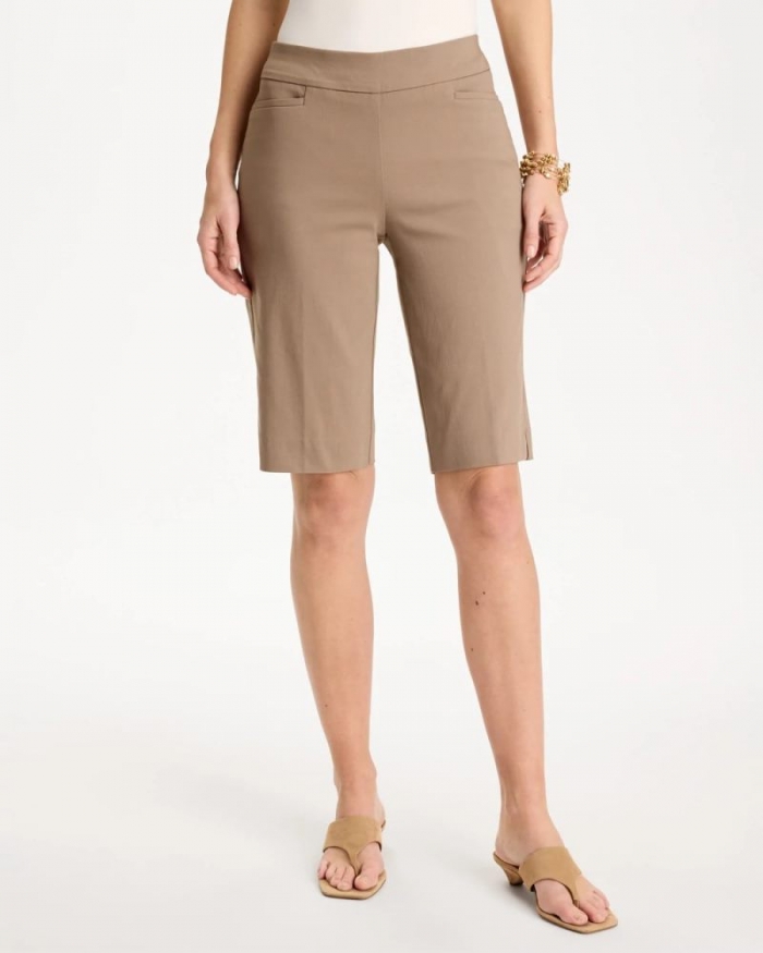 Chicos Brigitte™ Slim Shorts - TOPAZ SMOKE