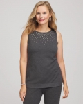 Chicos Travelers™ Rhinestone Tank - GRAPHITE GRAY Chicos Travelers™ Rhinestone Tank - GRAPHITE GRAY