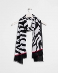 Chicos Animal Print Oblong Scarf - BLACK Chicos Animal Print Oblong Scarf - BLACK